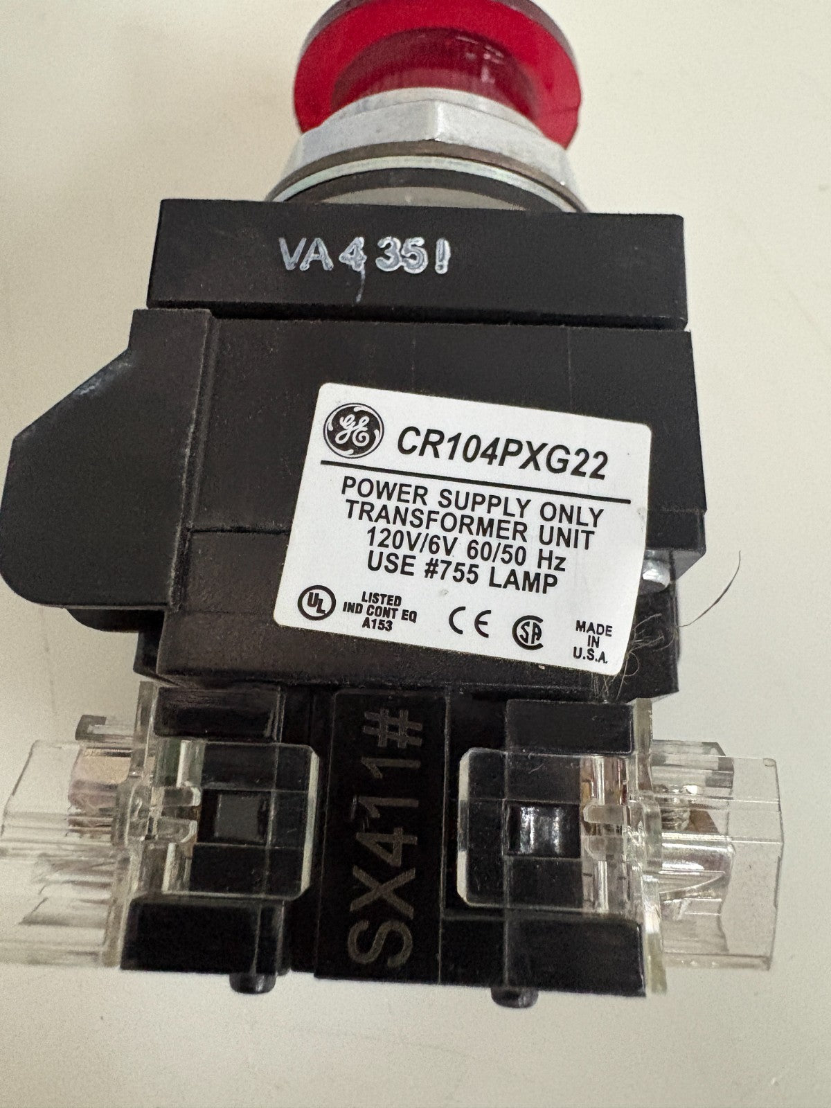 LOT OF 2 GENERAL ELECTRIC CR104PXG22 POWER SUPPLY W/EMERGENCY PUSH BUTTON2
