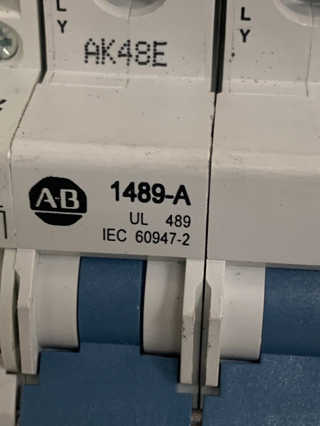 LOT OF 3 ALLEN BRADLEY TRIPLE CIRCUIT BREAKER 1489-A 60947-2 13 A W/ A BRADLEY