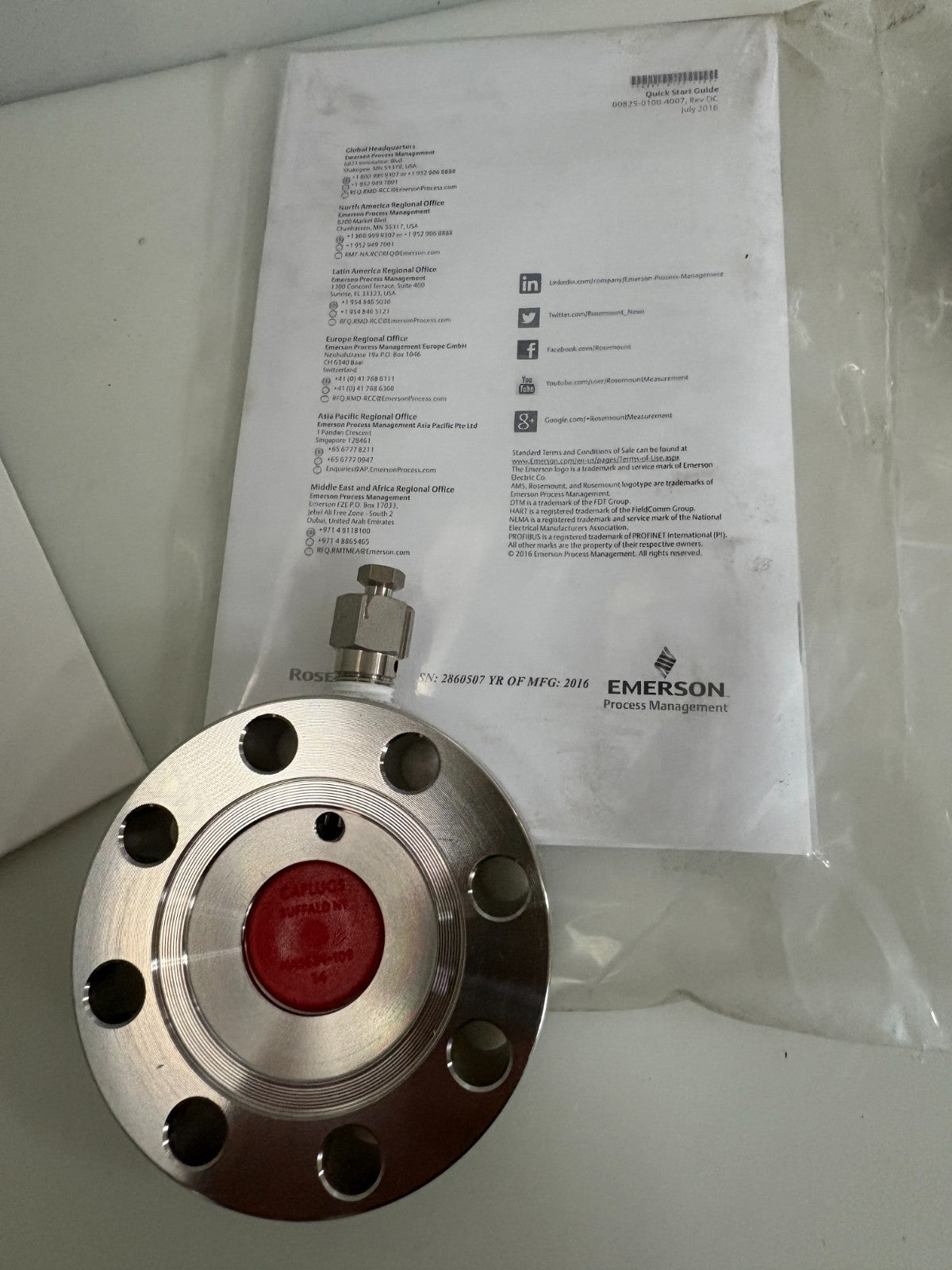 ROSEMOUNT PRESSURE TRANSMITTER 3051TG1A2B21AB4M5S1  W/MODULE SENSOR 16099175