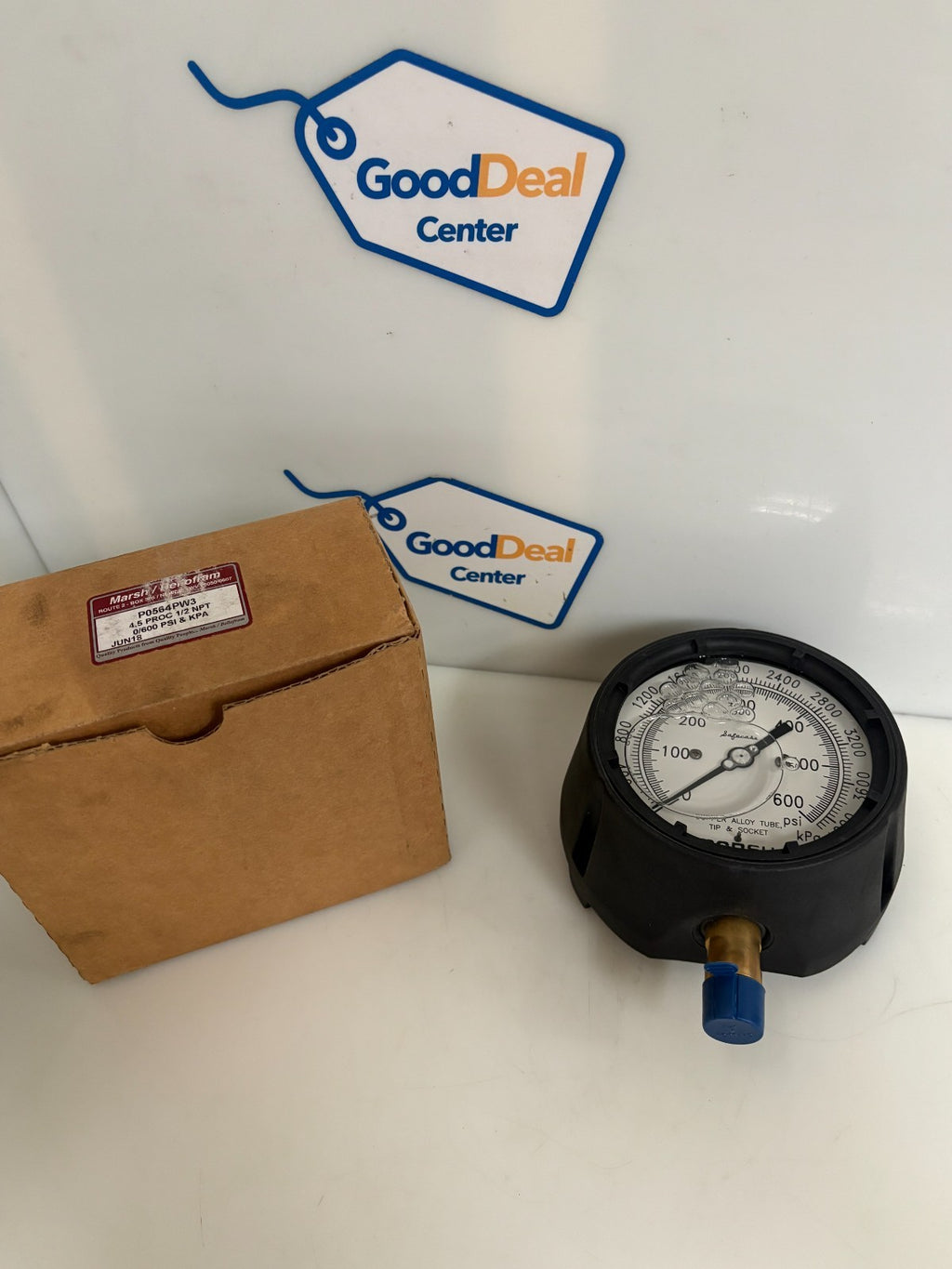 MARSH/BELLOFRAM PROCESS GAUGE 0-600 PSI 1/2 NPT #P0564PW30