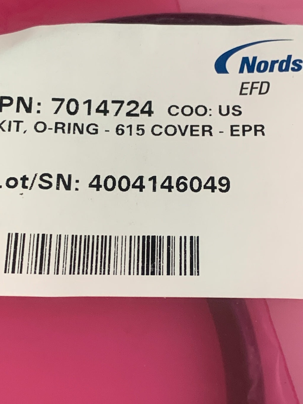 Lot of 3 Nordson EFD Kit O-ring 615 Cover 7014724 New in Bag1