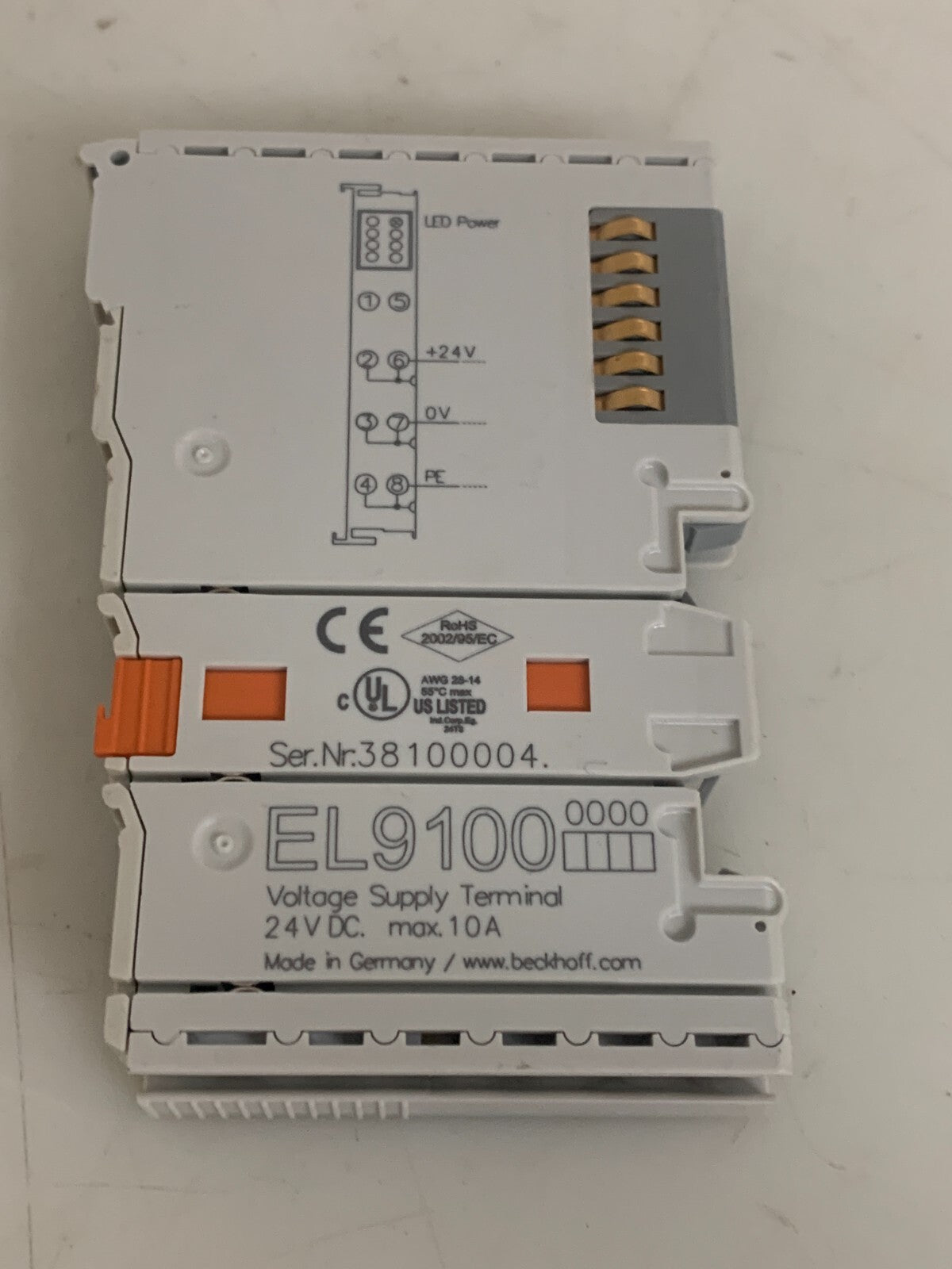 BECKHOFF VOLTAGE SUPPLY TERMINAL EL9100