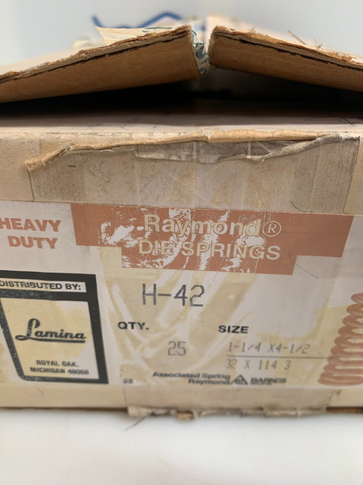Lot of 25 Raymond H-42 Heavy Duty Die Spring 1" x 4 1/2"