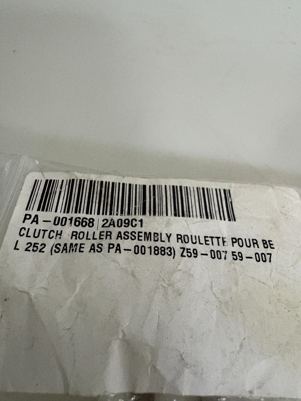LASKA DEKKA CLUTCH ROLLER ASSY Z 59-007-59-0072