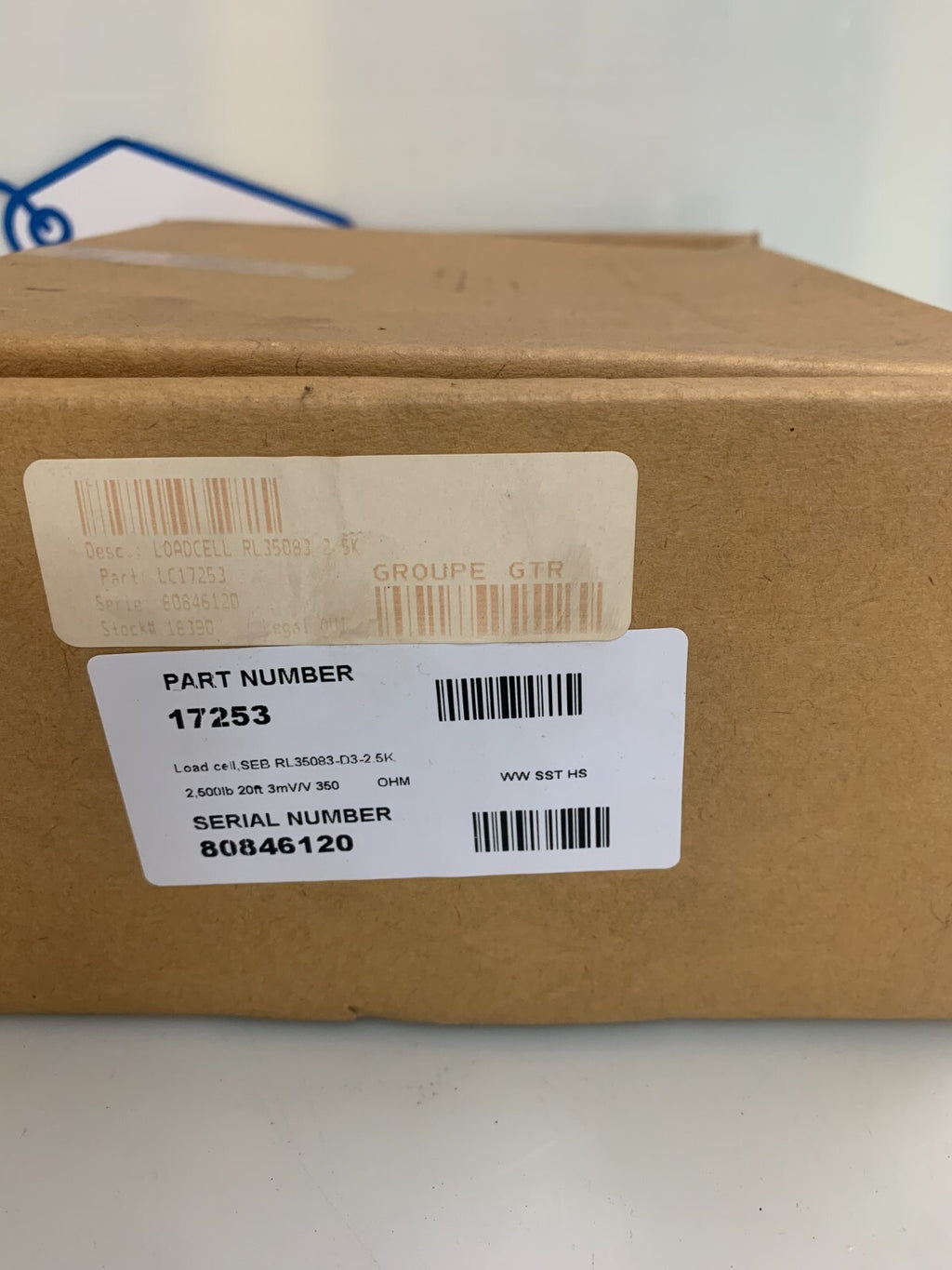 Rice Lake B8D-N5-2.5K-6YB Load Cell, 2.5K Capacity Class N5
