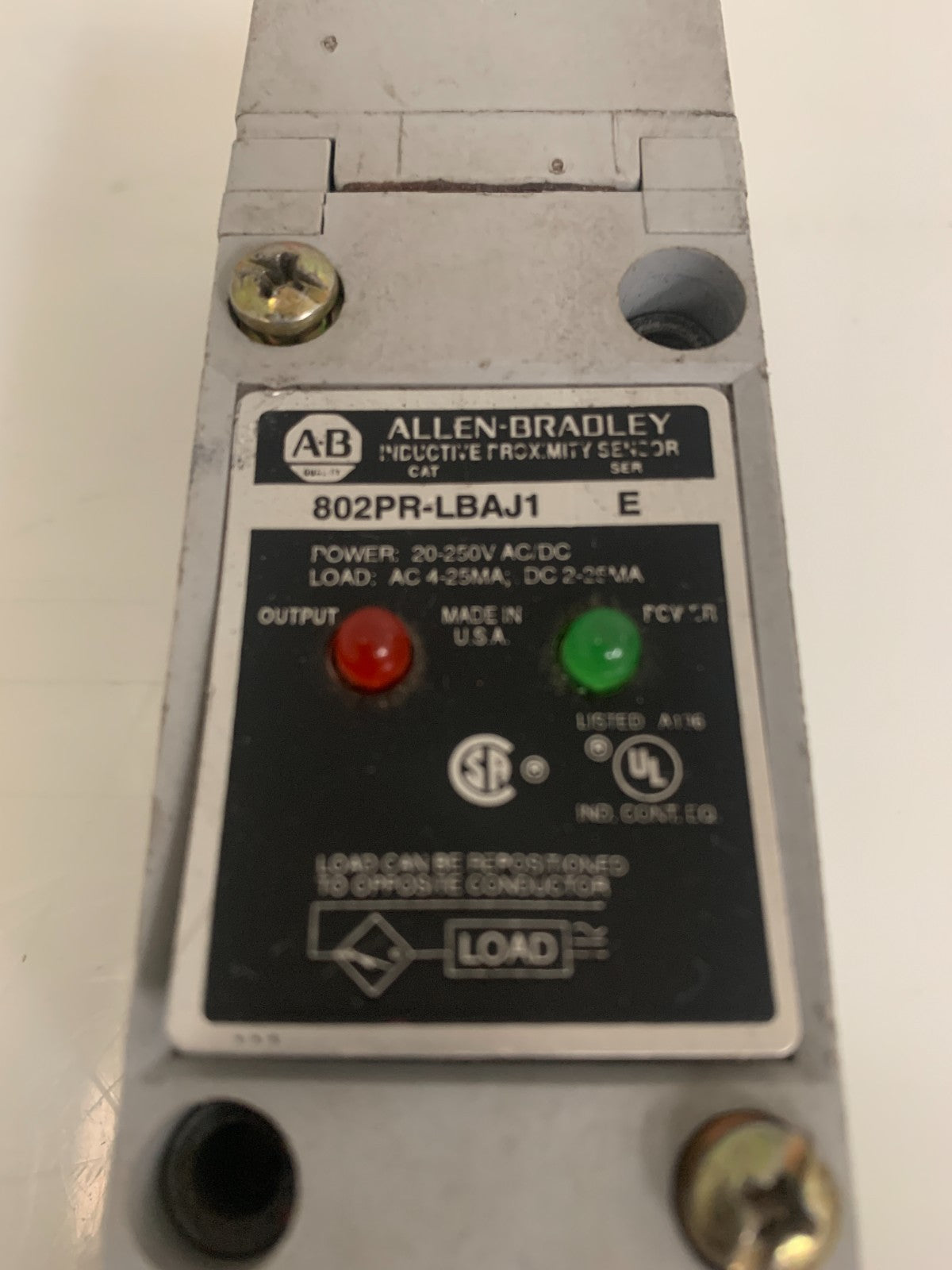 ALLEN BRADLEY PROXIMITY SWITCH #802PR-LBAJ1 SER E1