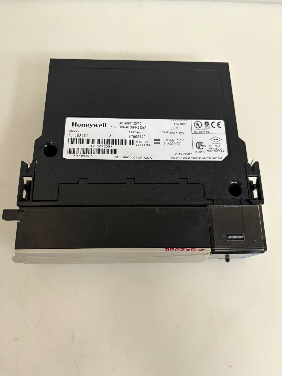 HONEYWELL AC INPUT 120VAC TC-IDA161 G01