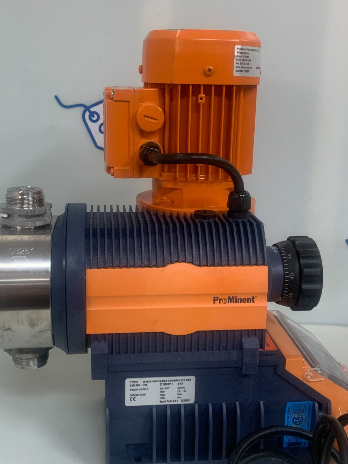 PROMINENT SIGMA METERING PUMP 27GPH W/S.STEEL BASE 81CAHO408488T8080UD011OC4