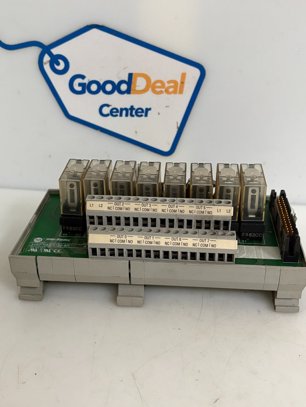ALLEN BRADLEY 8 RELAY MODULE 1492-XIM 20120-BR0