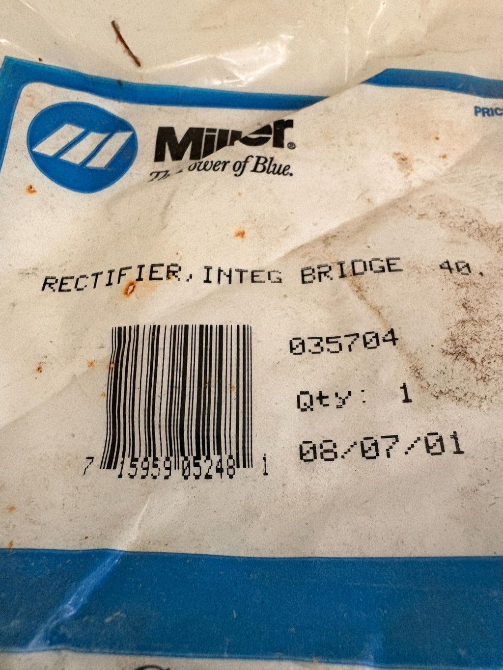 LOT OF 2 MILLER RECTIFIER BRIDGE 035704