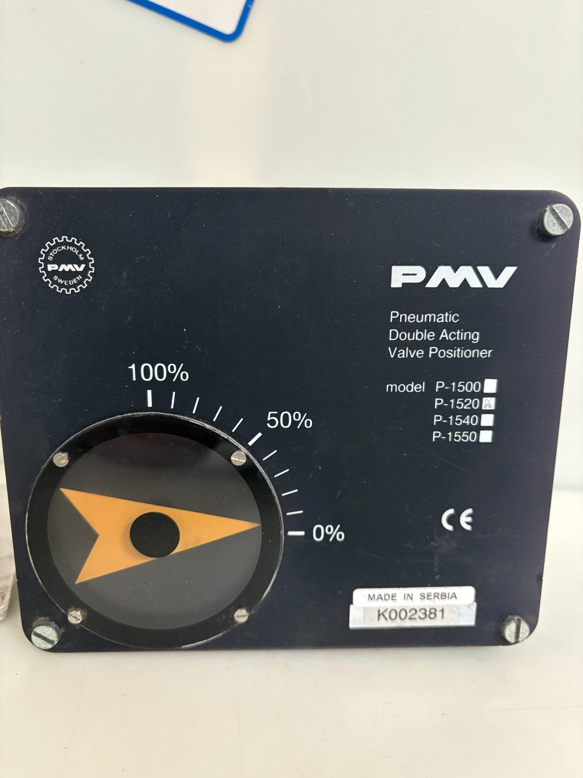 PMV DOUBLE ACTING VALVE POSITIONER P-1520
