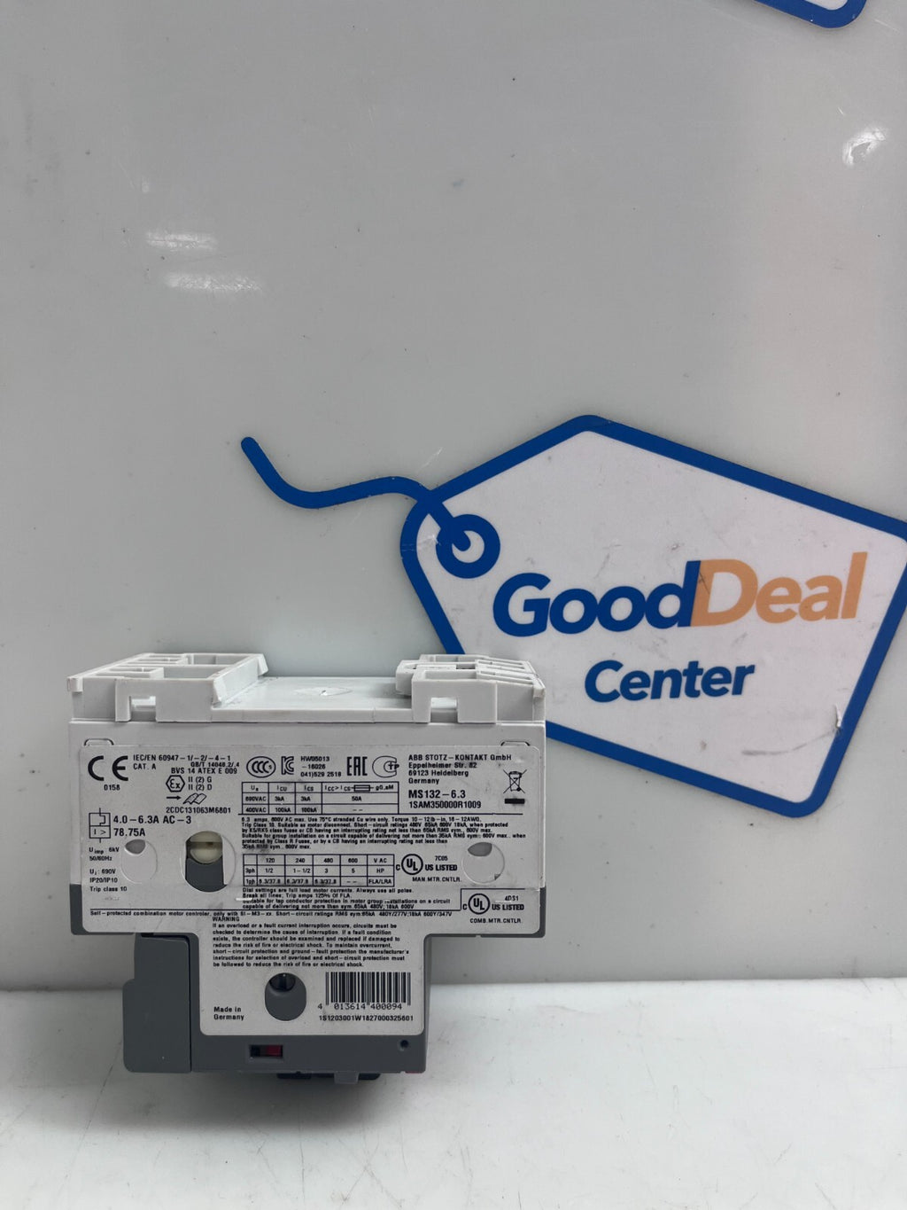 ABB MS132-6.3 Manual Starter  1SAM350000R1009