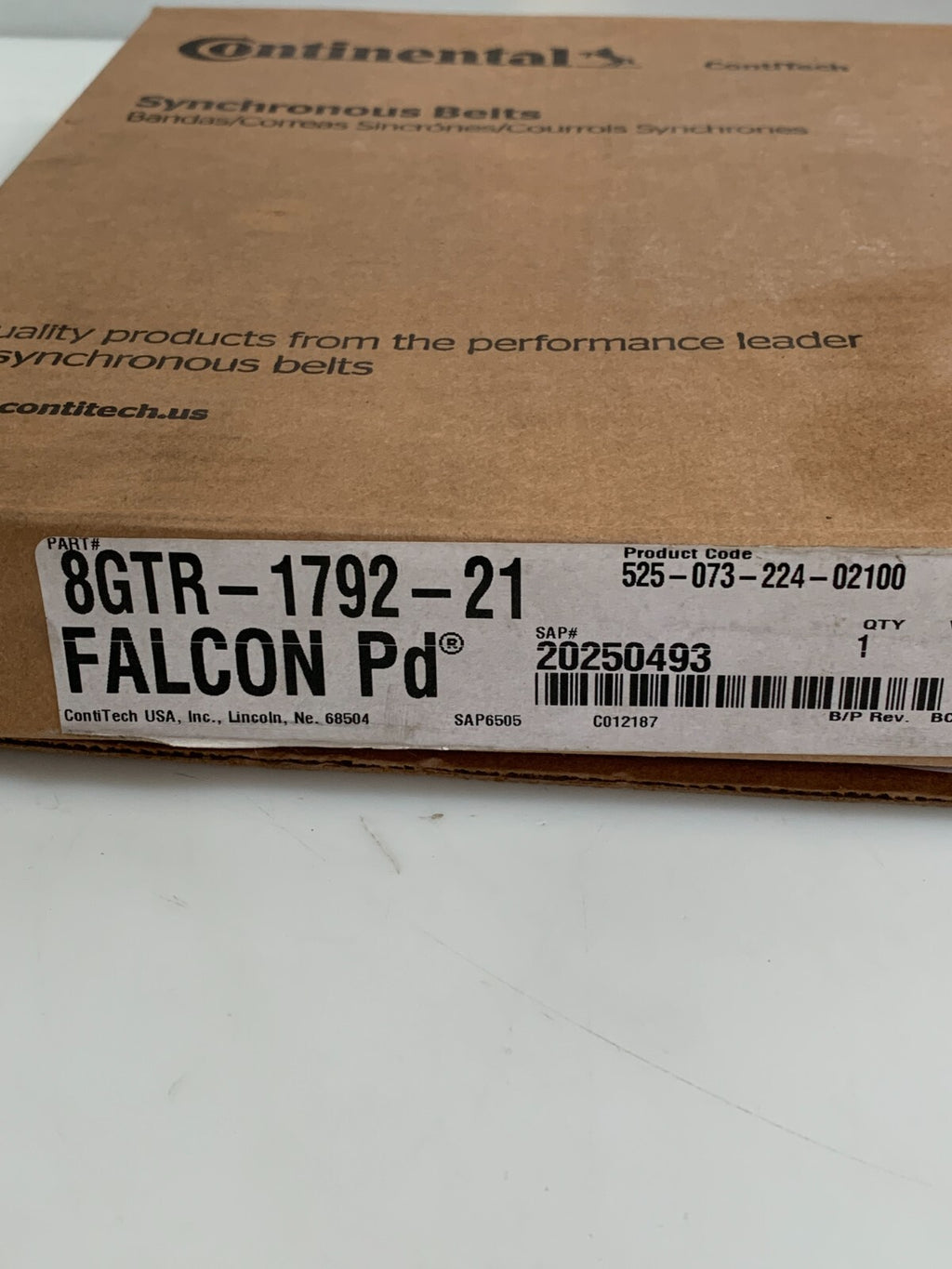 CONTINENTAL FALCON 8GTR-1792-21 SYNCHRONOUS BELT