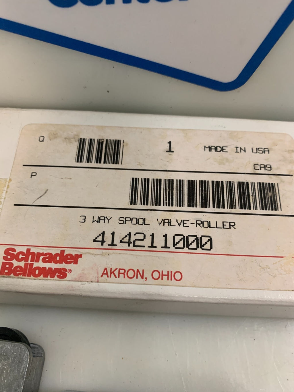 PARKER SCHRADER BELLOWS 414211000 3 WAY SPOOL VALVE ROLLER OPERATED SPRING