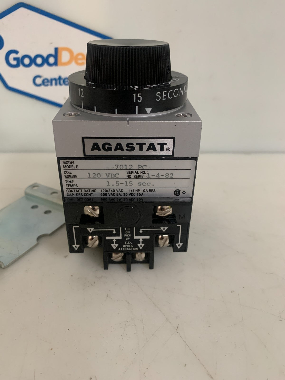 AGASTAT 1.5 15 SEC TIME DELAY RELAY #7012 PC