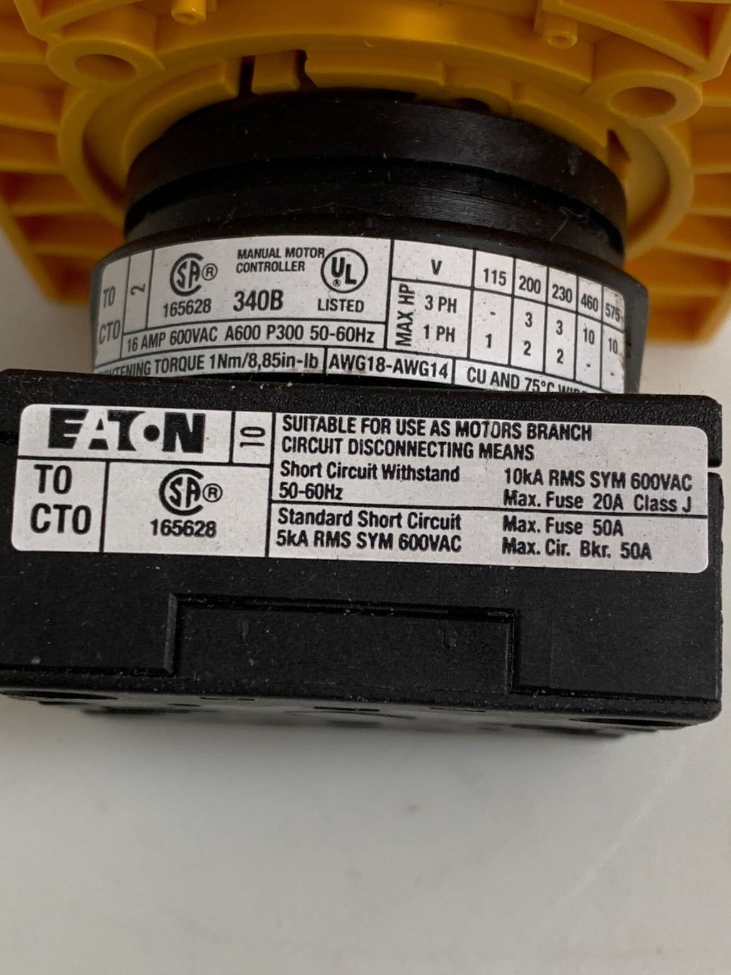 EATON SWITCH ISOLATOR TO CTO
