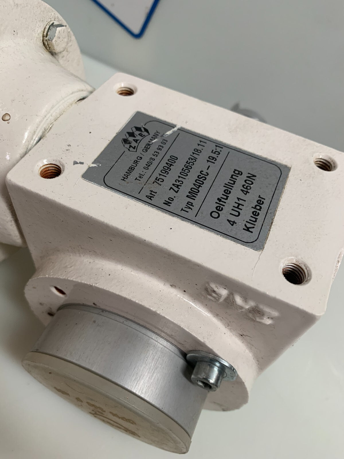 KUEENLE  3-ph-Motor-Nr 411 459160 Typ KTEN  #39174   W/ZAE Gearbox #751994004