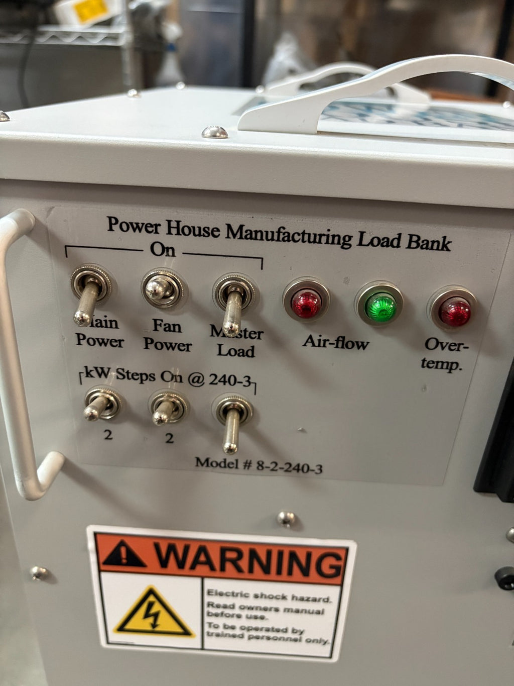 POWER HOUSE LOAD BANK MODEL 8-2-240-3 ON WHEELS1