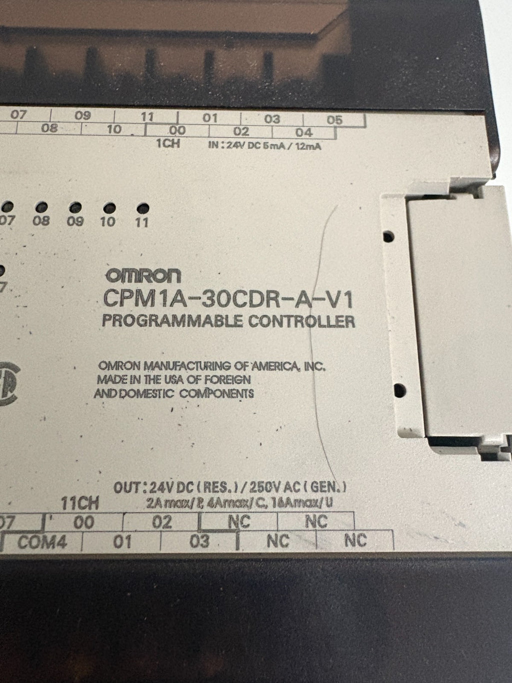 OMRON PROGRAMMABLE CONTROLLER CPM1A-30CDR-A-V1