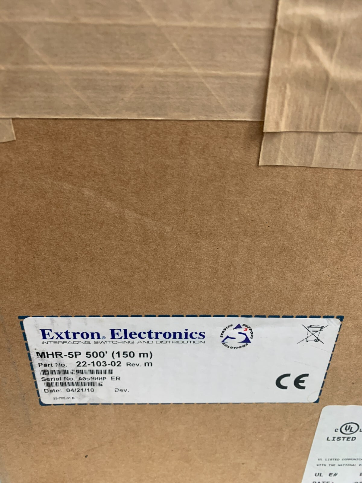 EXTRON MHR-5P 22-103-02 Rev.m Cable Video Signal0