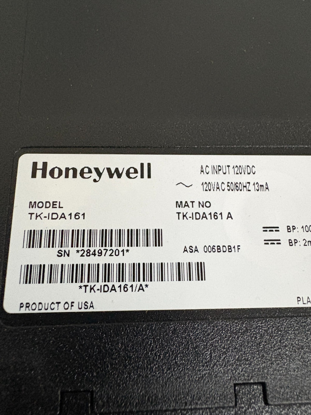 HONEYWELL DIGITAL INPUT 120VAC 16PT TK-IDA1612