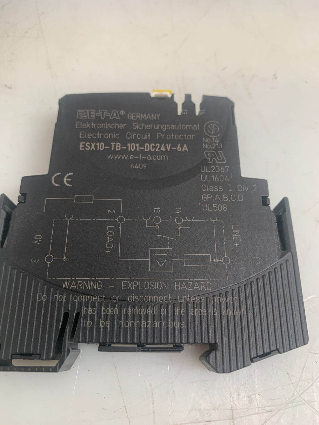 Lot of 2 E-T-A CIRCUIT BREAKERS ESX10-TB-101-DC24V-6A