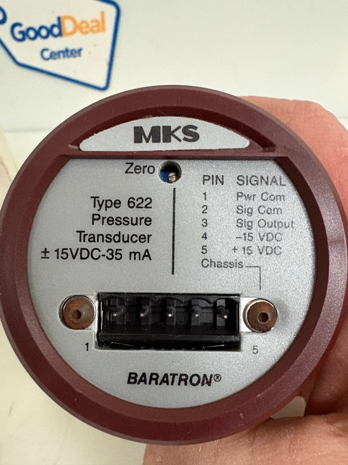 BARATRON MKS PRESSURE TRANSDUCER TYPE 622 200TORR #622A13TD----S2
