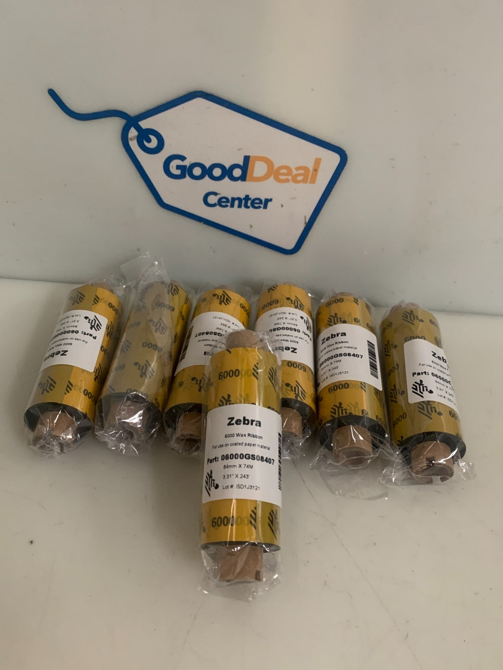 LOT OF 7 ZEBRA TECH. PRINTER RIBBON #06000GS08407