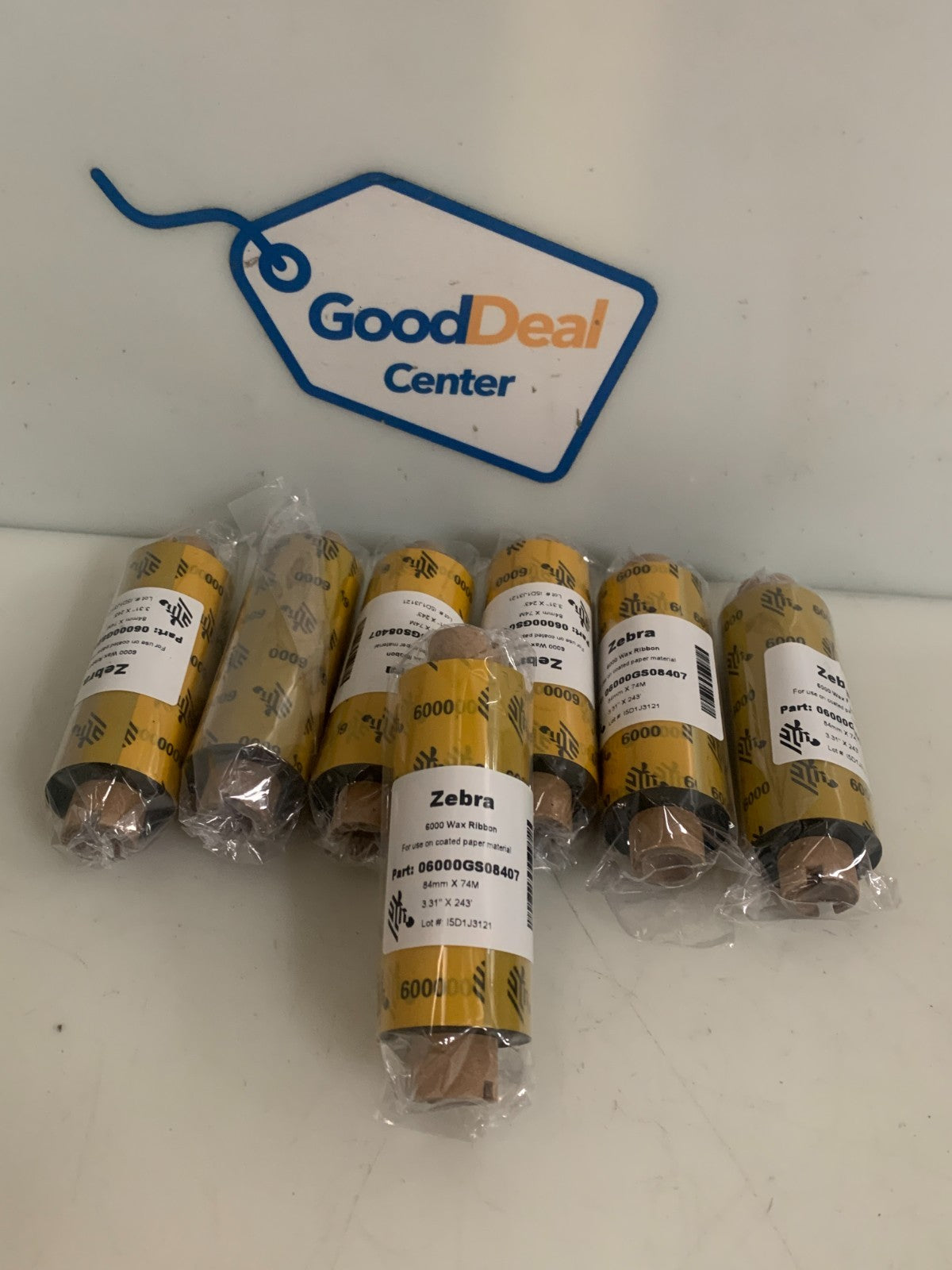 LOT OF 7 ZEBRA TECH. PRINTER RIBBON #06000GS08407