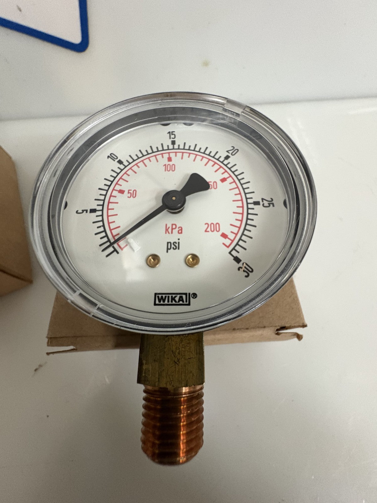 LOT OF 3 WIKA 30PSI PRESSURE GAUGE 1/4" #9424563