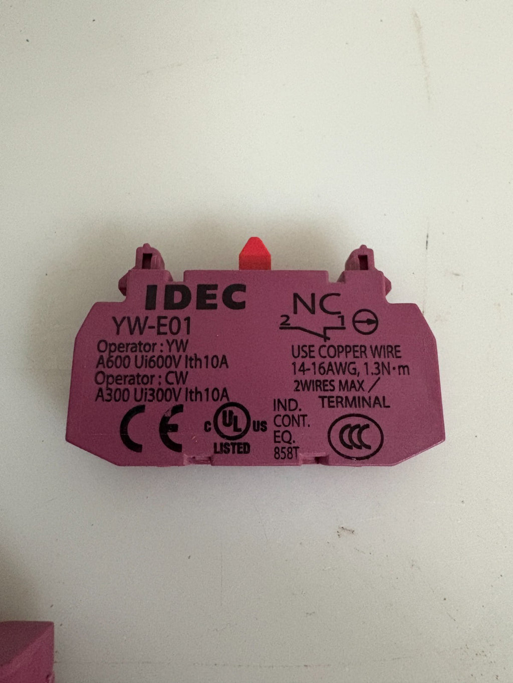 LOT OF 4 IDEC CONTACT MODULE YW-E011