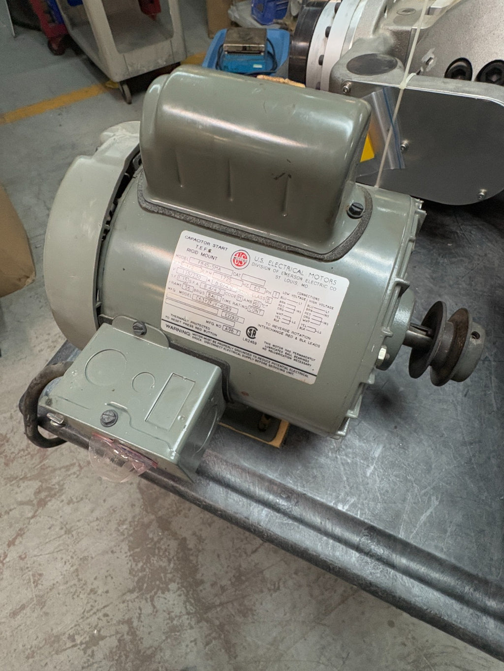 US MOTOR 1/2 HP 1725 RPM F845-SMA