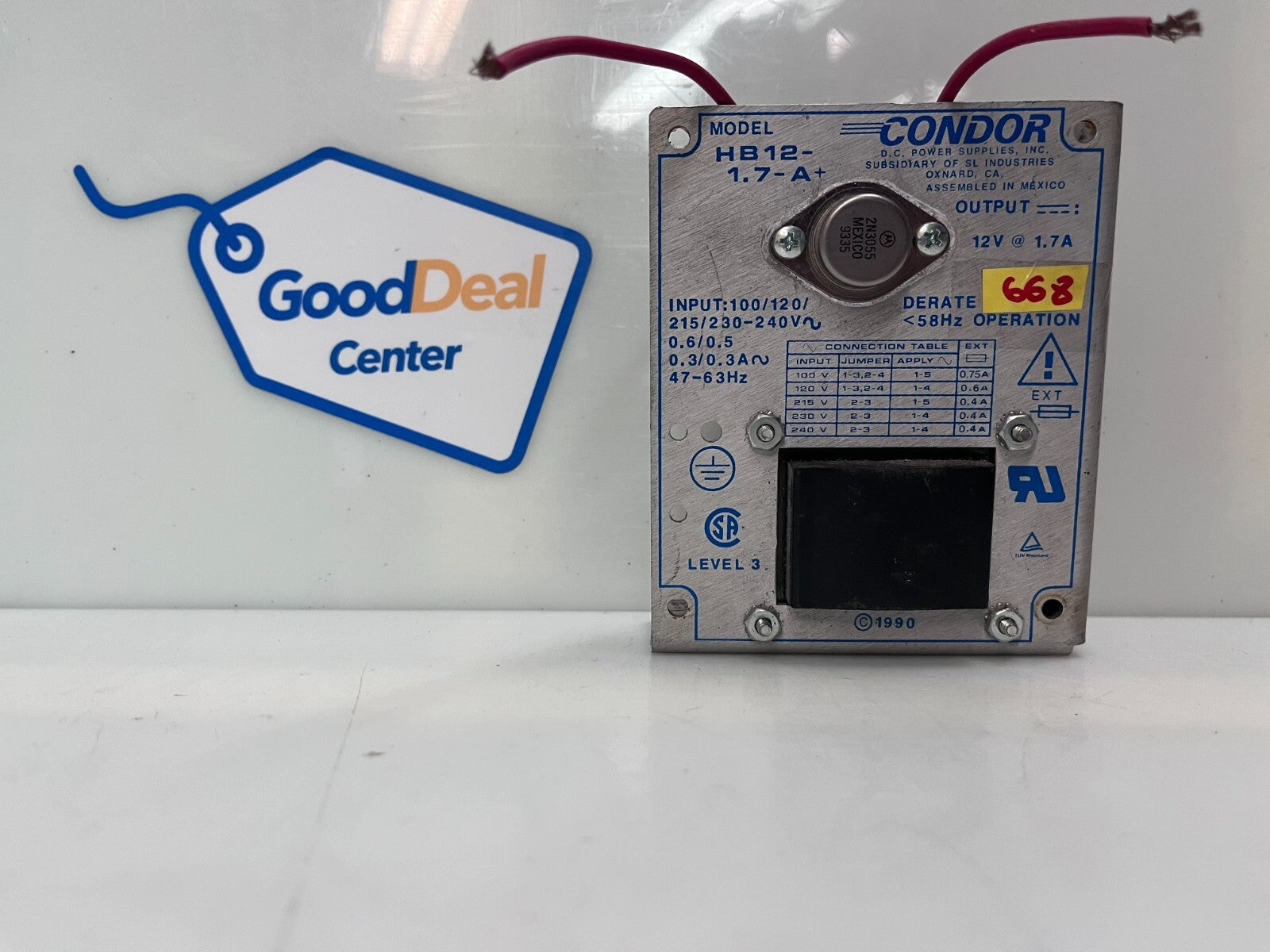 Condor HB12-1.7-A+ DC Power Supply