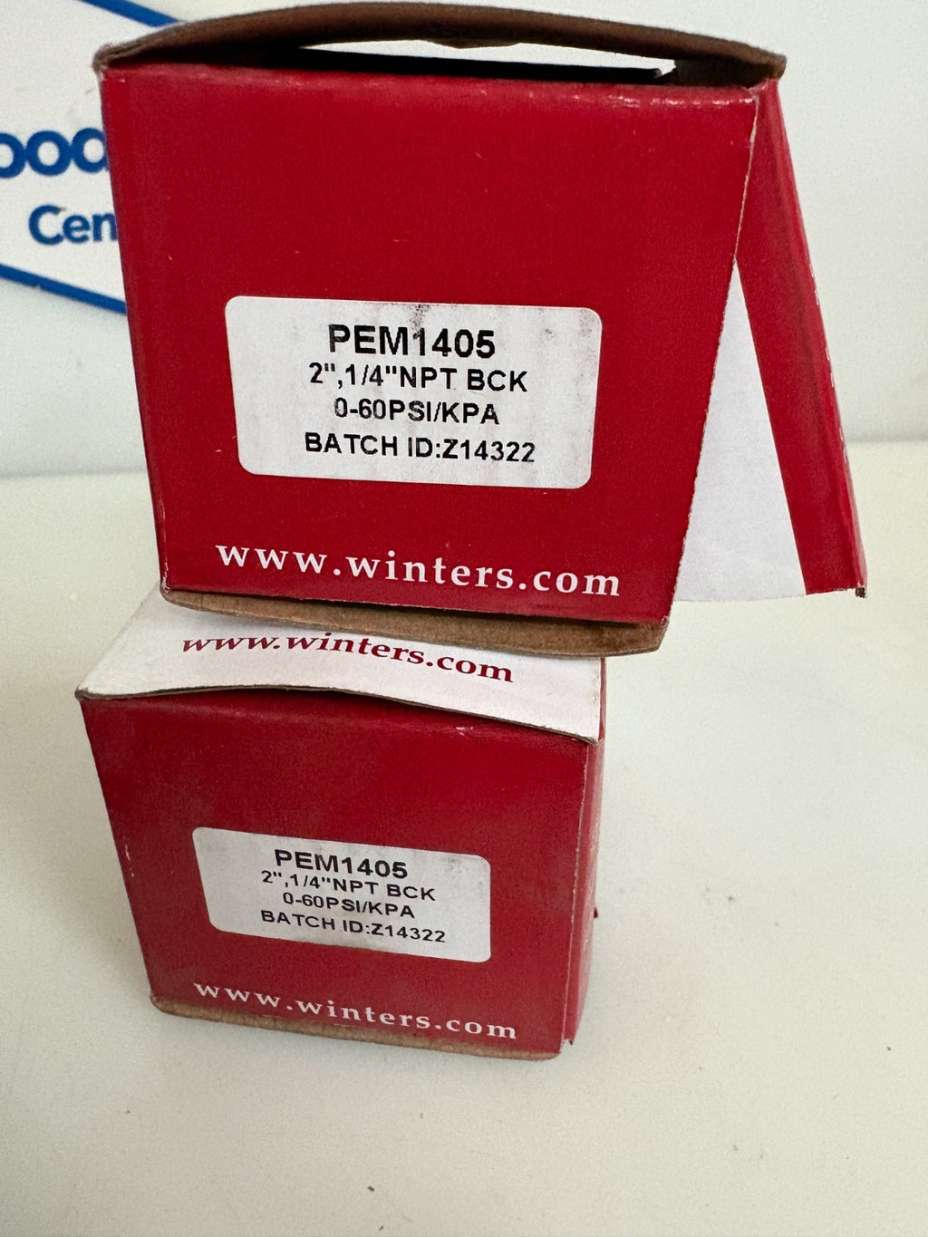 WINTERS PRESSURE GAUGE 0-60 PSI MIX LOT OF 3 1XPEM1404 2" 1/8 NPT 2XPEM1405 2"