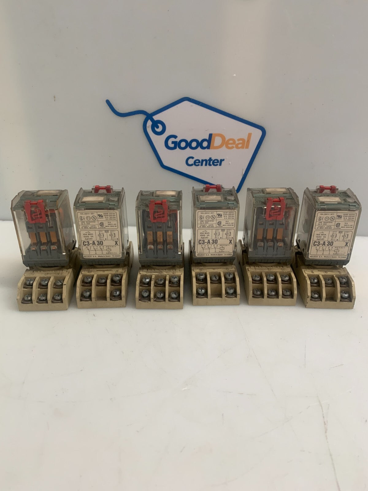 RELECO / TURK  Relay w/Base   C3-A30X  (Lot of 6)