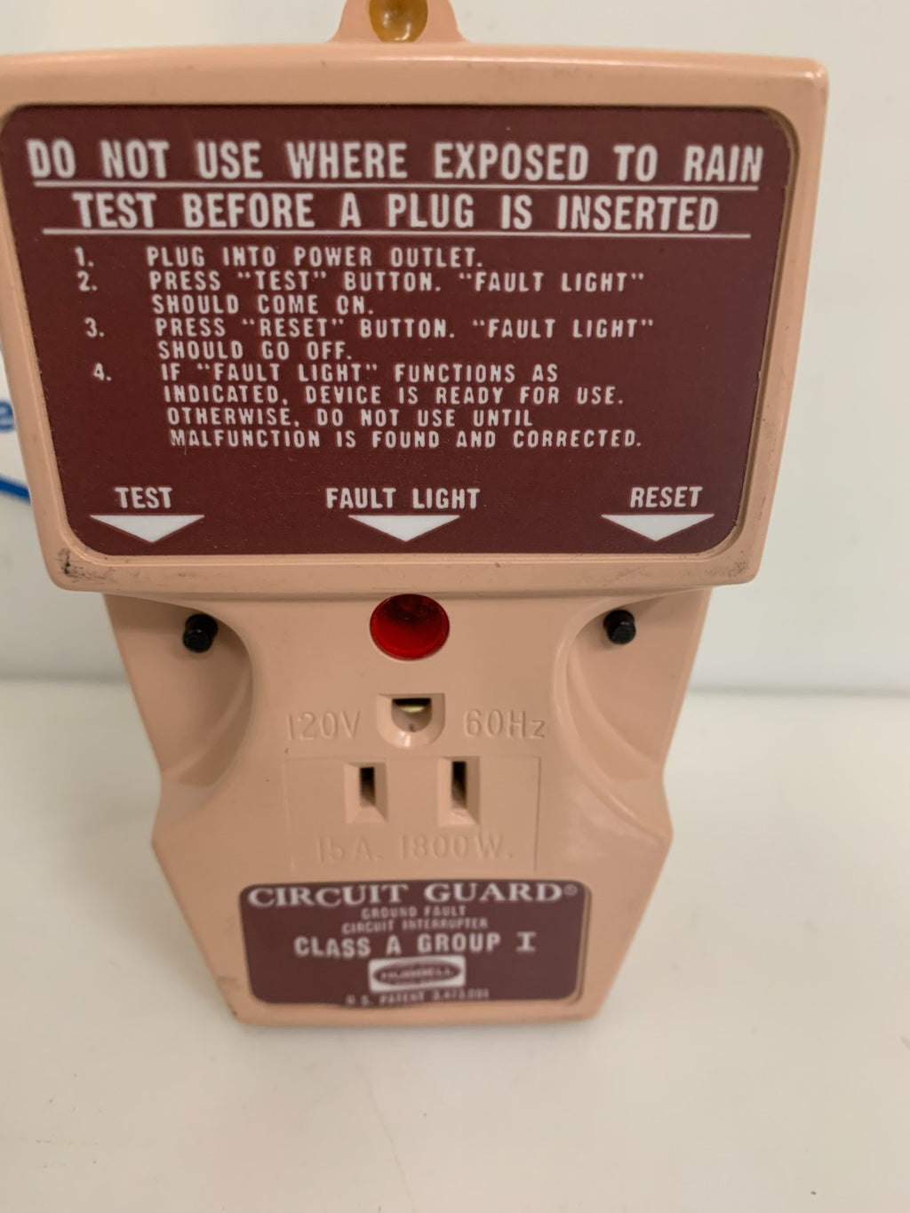 HUBBELL GROUND FAULT CIRCUIT GUARD GFP 115C