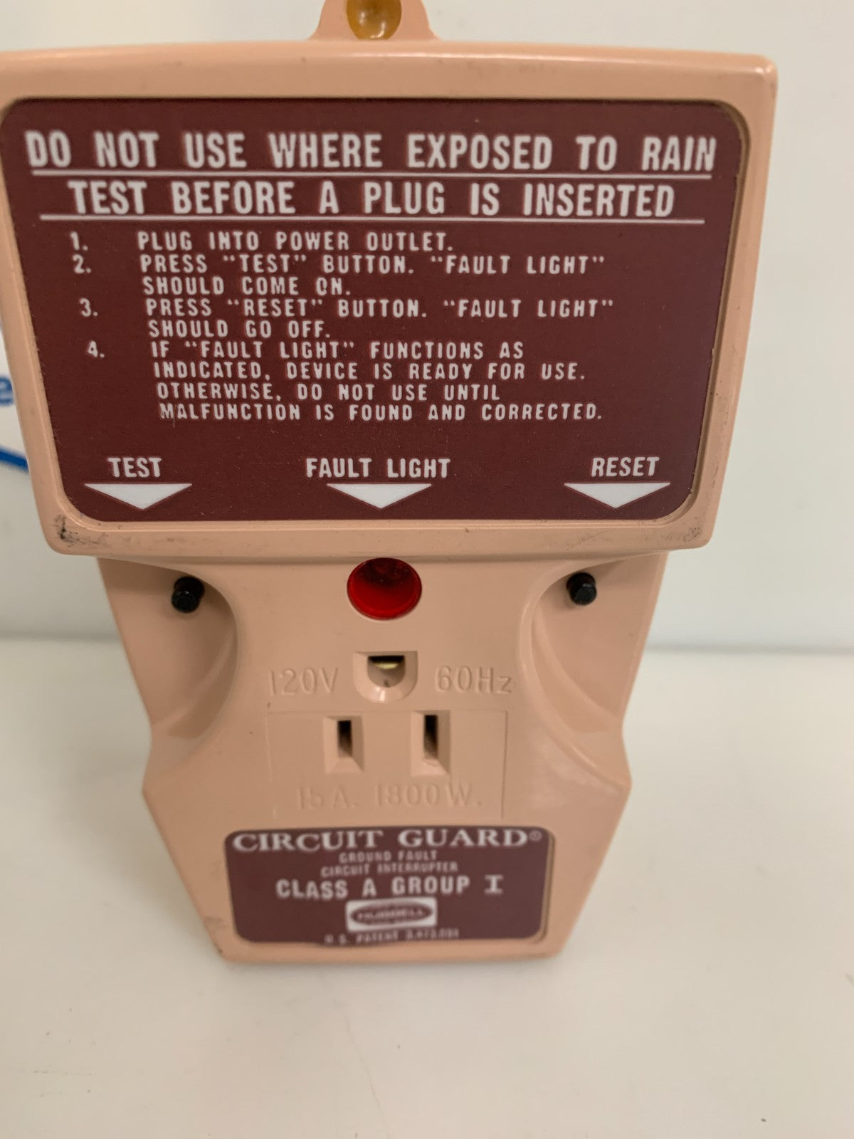 HUBBELL GROUND FAULT CIRCUIT GUARD GFP 115C
