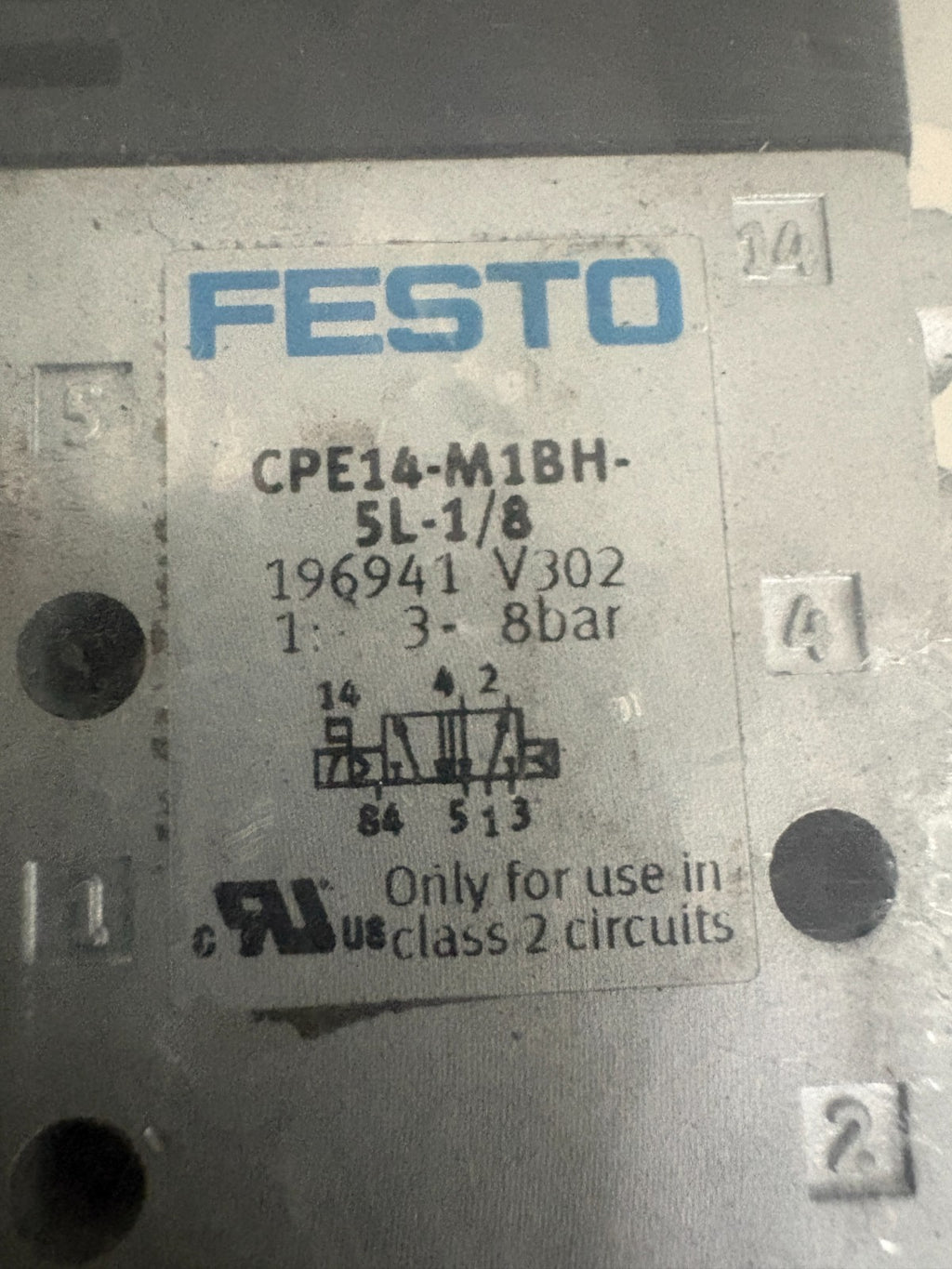 FESTO SOLENOID VALVE CPE14-M1BH-5L-1/8 #1969412