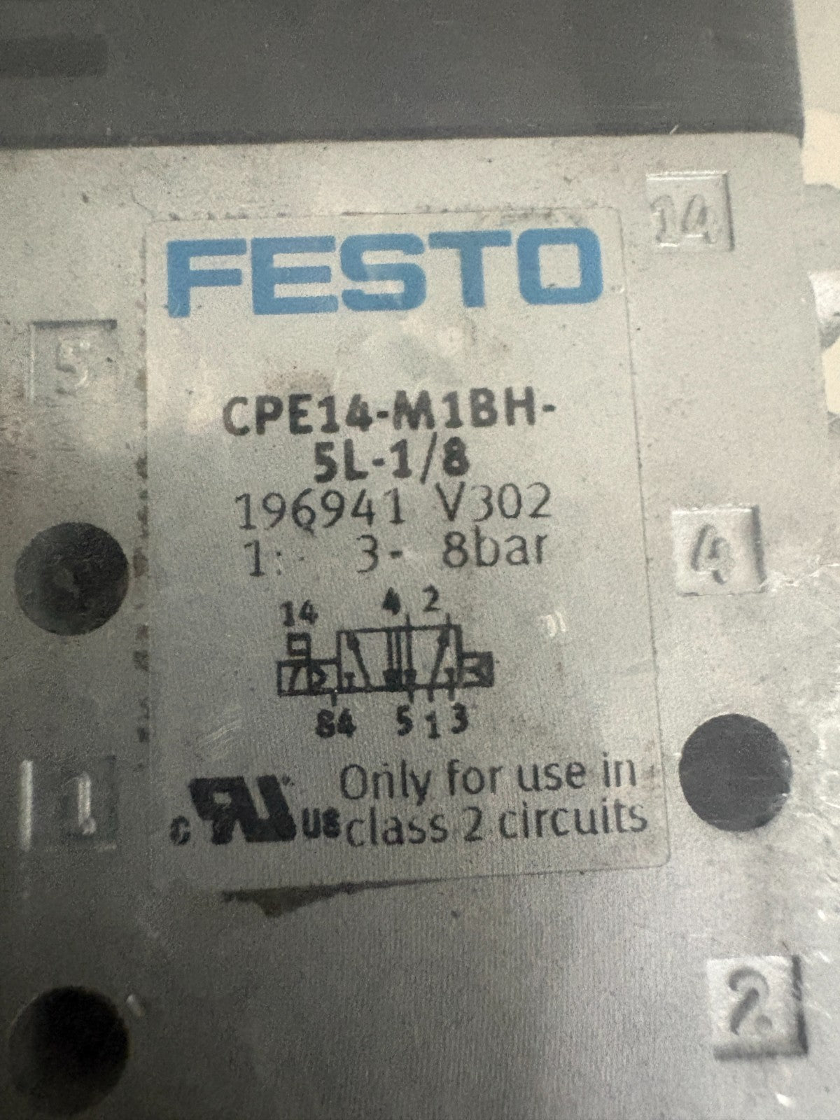 FESTO SOLENOID VALVE CPE14-M1BH-5L-1/8 #1969412