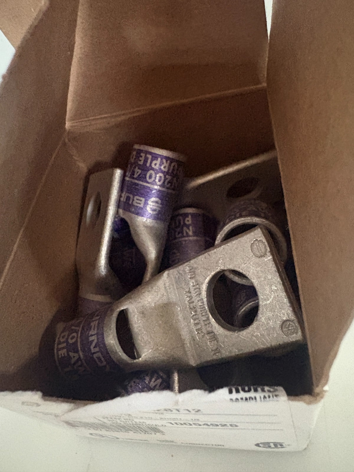 BURNDY HYLUG CANLUG 4/0 8TR-SHORT-1/2 YAL28T12 10 PER BOX3