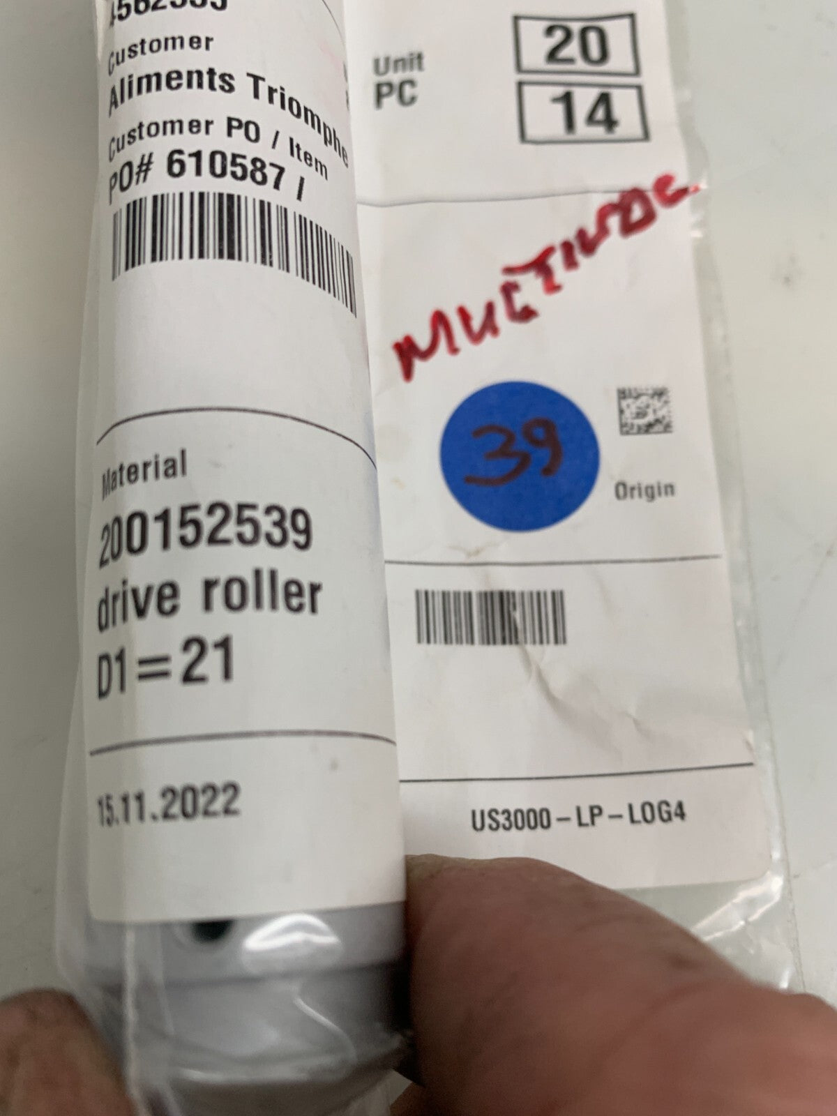 MULTIVAC Canada 200152539  Drive Roller