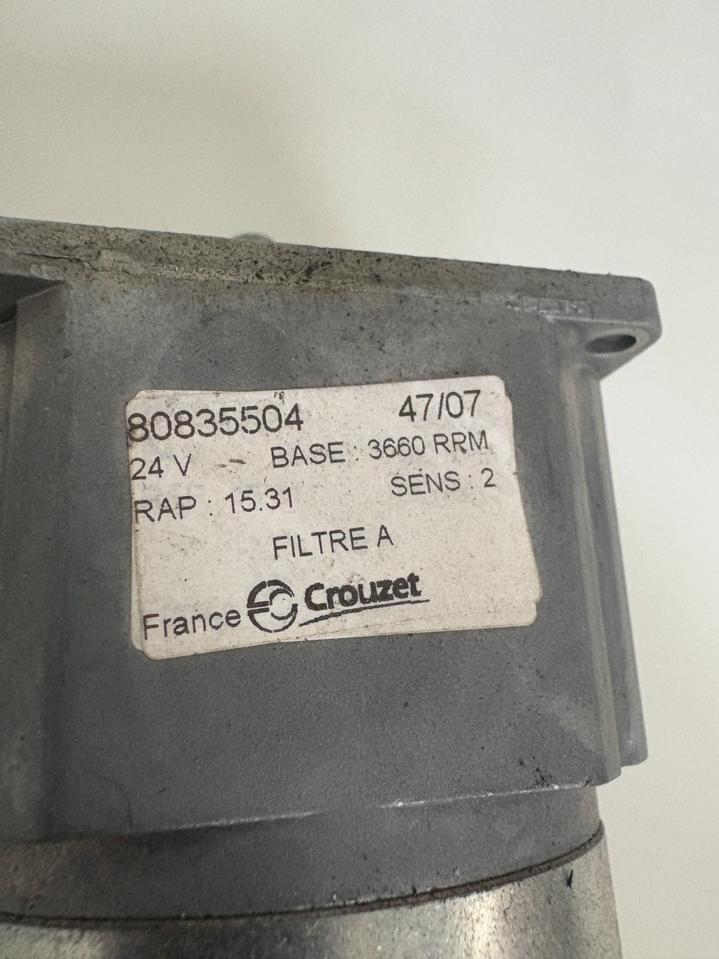 CROUZET A C MOTOR 24 VDC 3660RPM #808355042