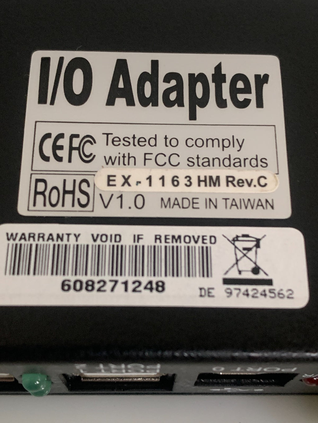 EXSYS I/O ADAPTER EX-1163 HM C2