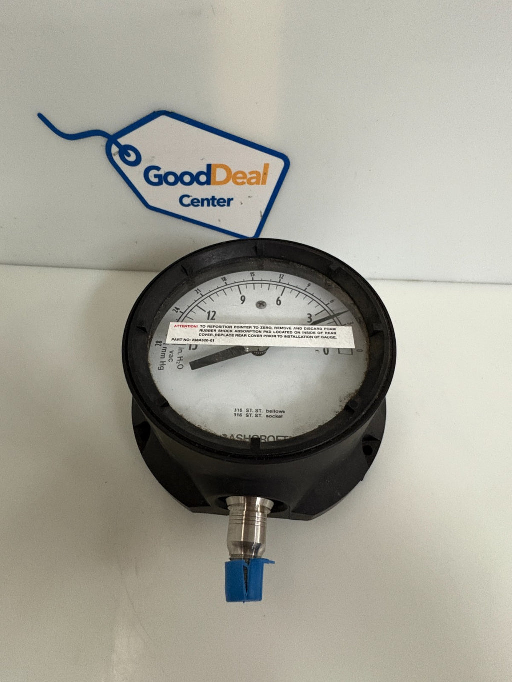 ASHCROFT VAC BELLOWS GAUGE 0-150