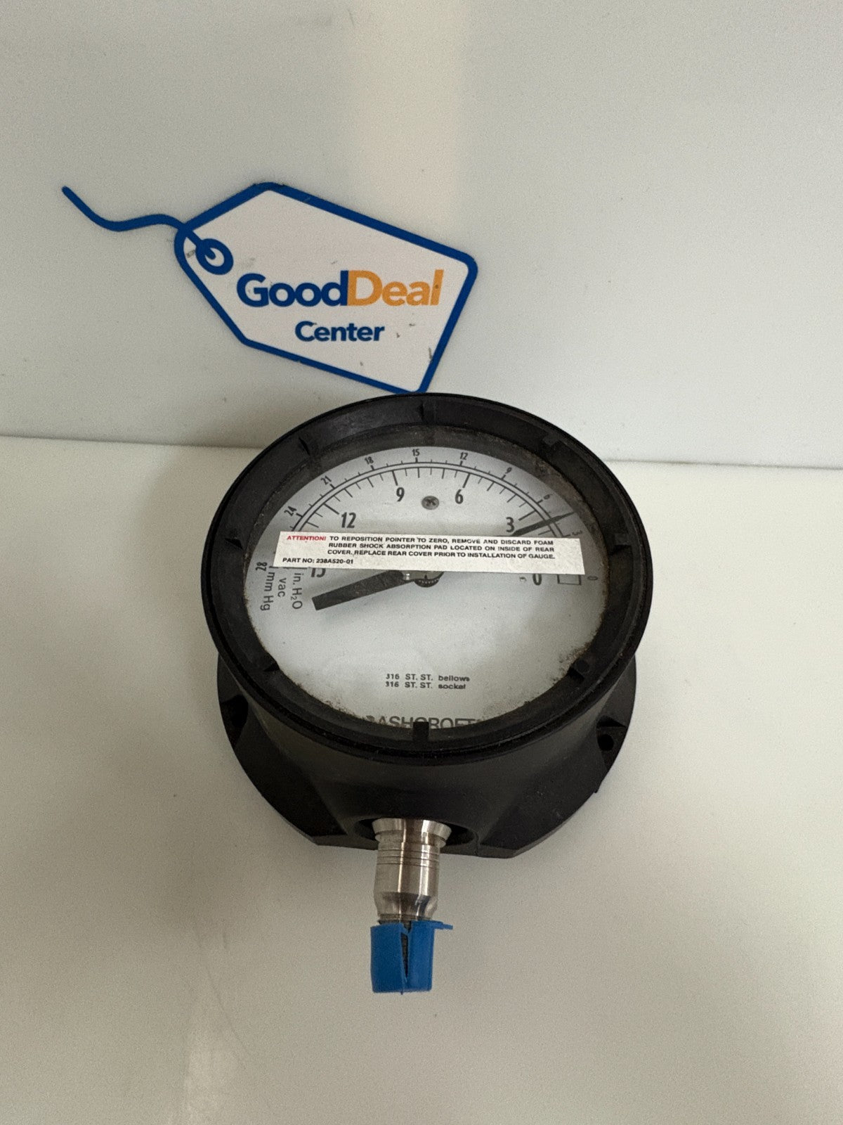 ASHCROFT VAC BELLOWS GAUGE 0-150