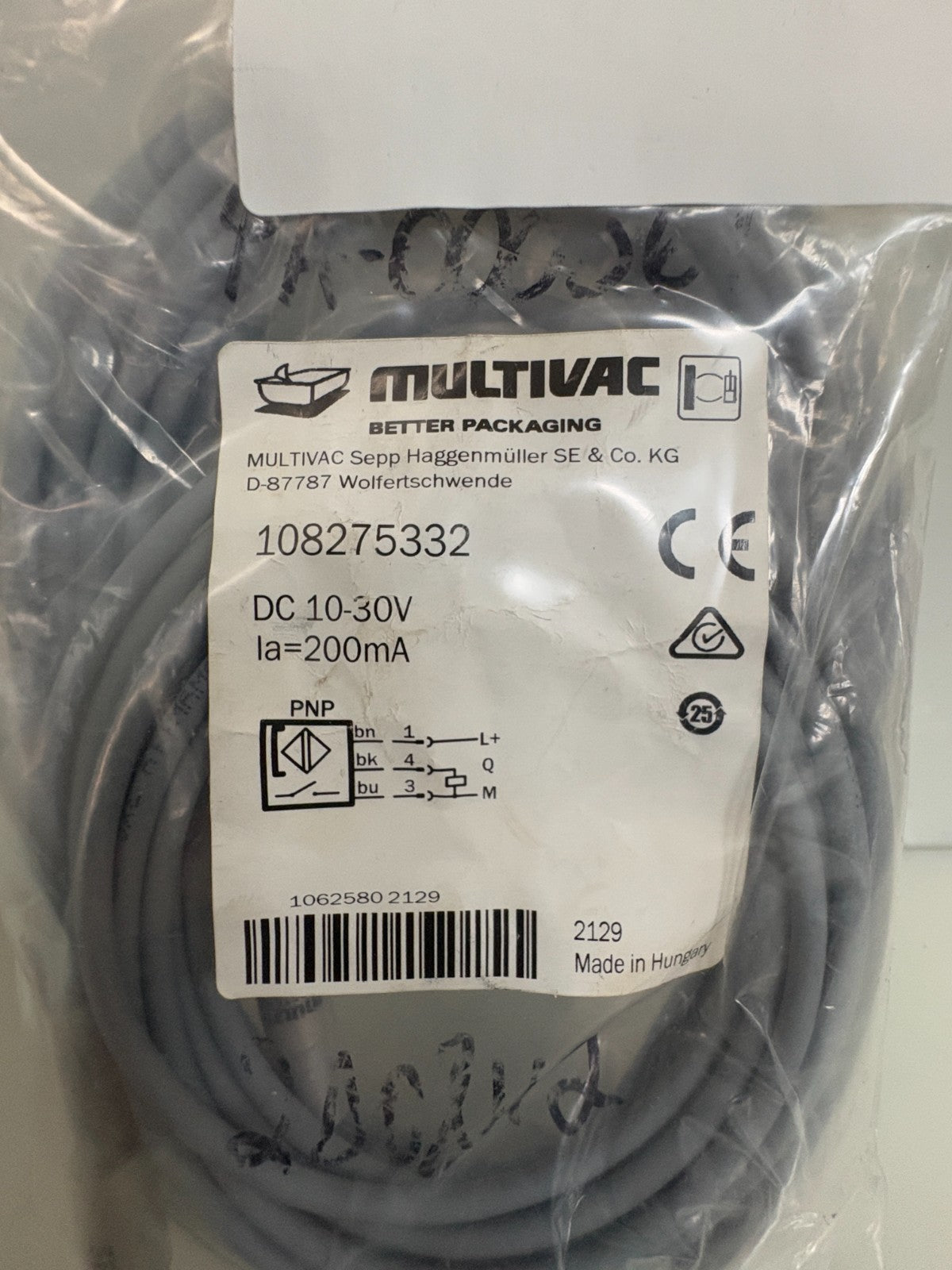 MULTIVAC CYLINDER 24V 0.2A SWITCH 108275332