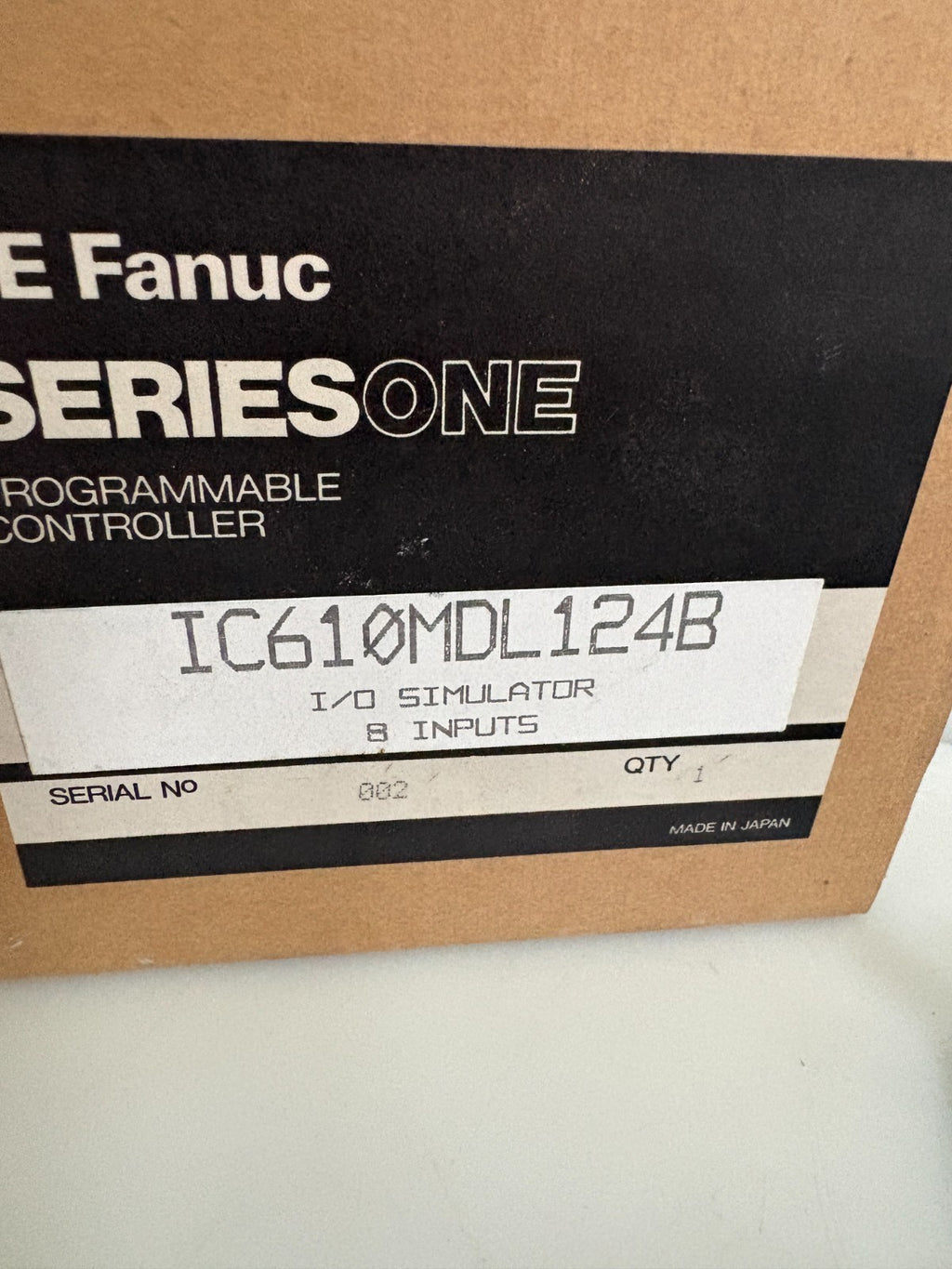 GE FANUC SERIES 1 I/O SIMULATOR 8 INPUTS IC610MDL124B3