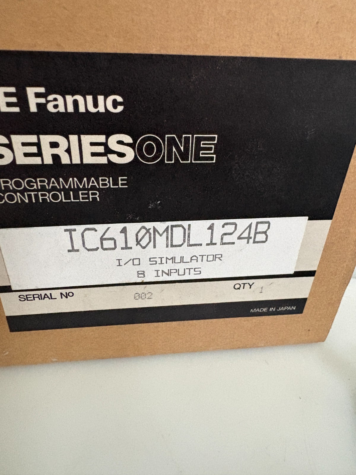 GE FANUC SERIES 1 I/O SIMULATOR 8 INPUTS IC610MDL124B3