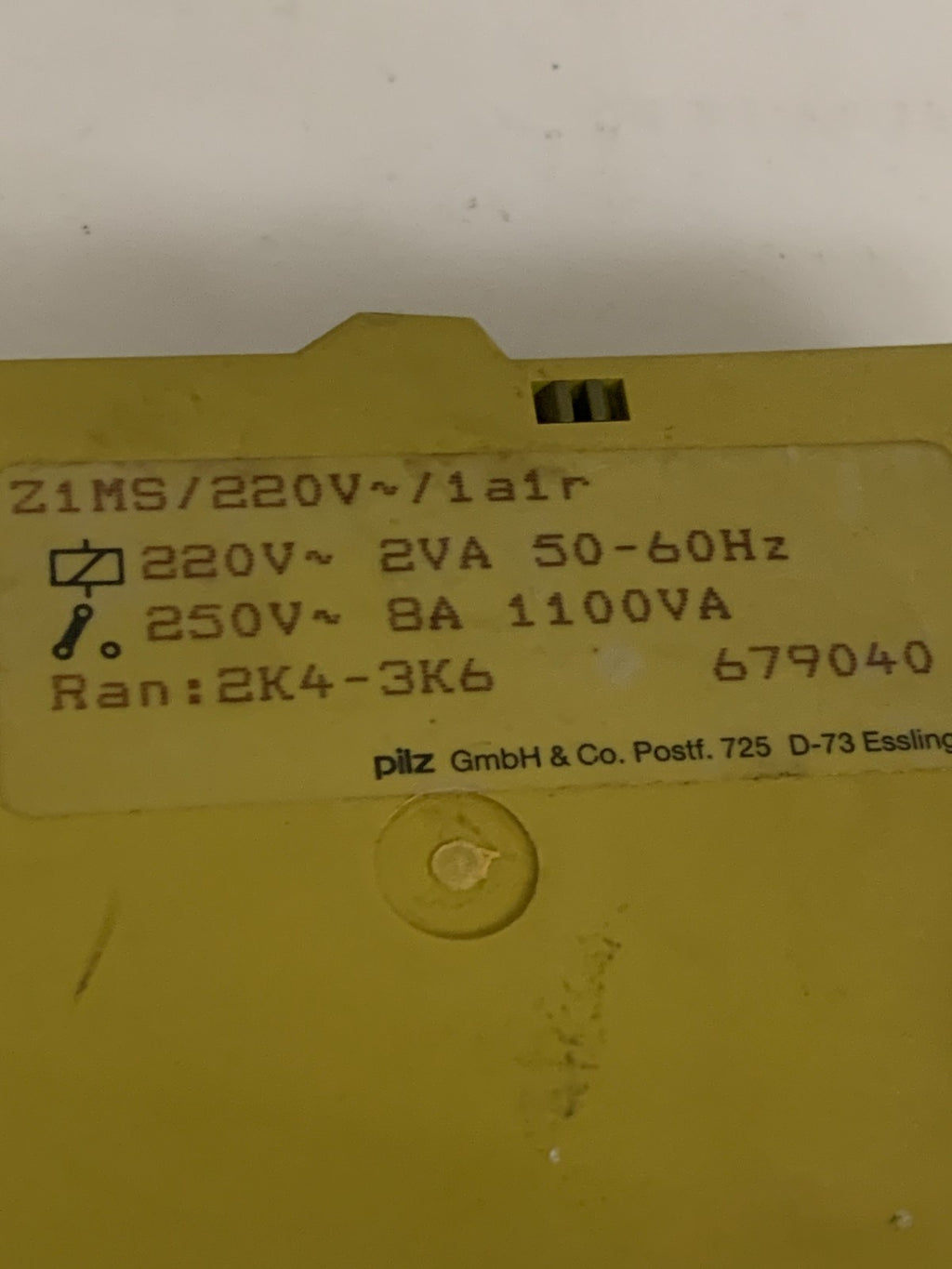 PILZ SAFETY RELAY Z1MS/220V/1 AIR