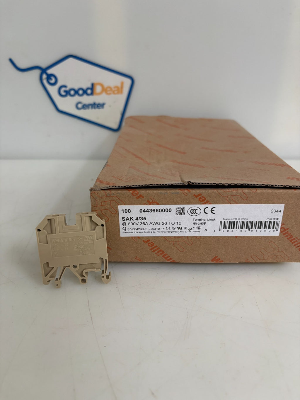 WEIDMULLER TERMINAL BLOCK SAK 4/EN 04674600000